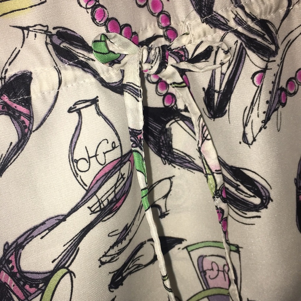 ❤️Ultra fem print ruffles pearls shoes cami tank - Picture 12 of 16